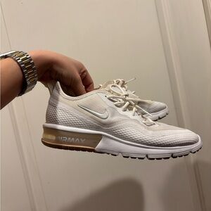 Nike Women's Air Max Cream and White Sneakers